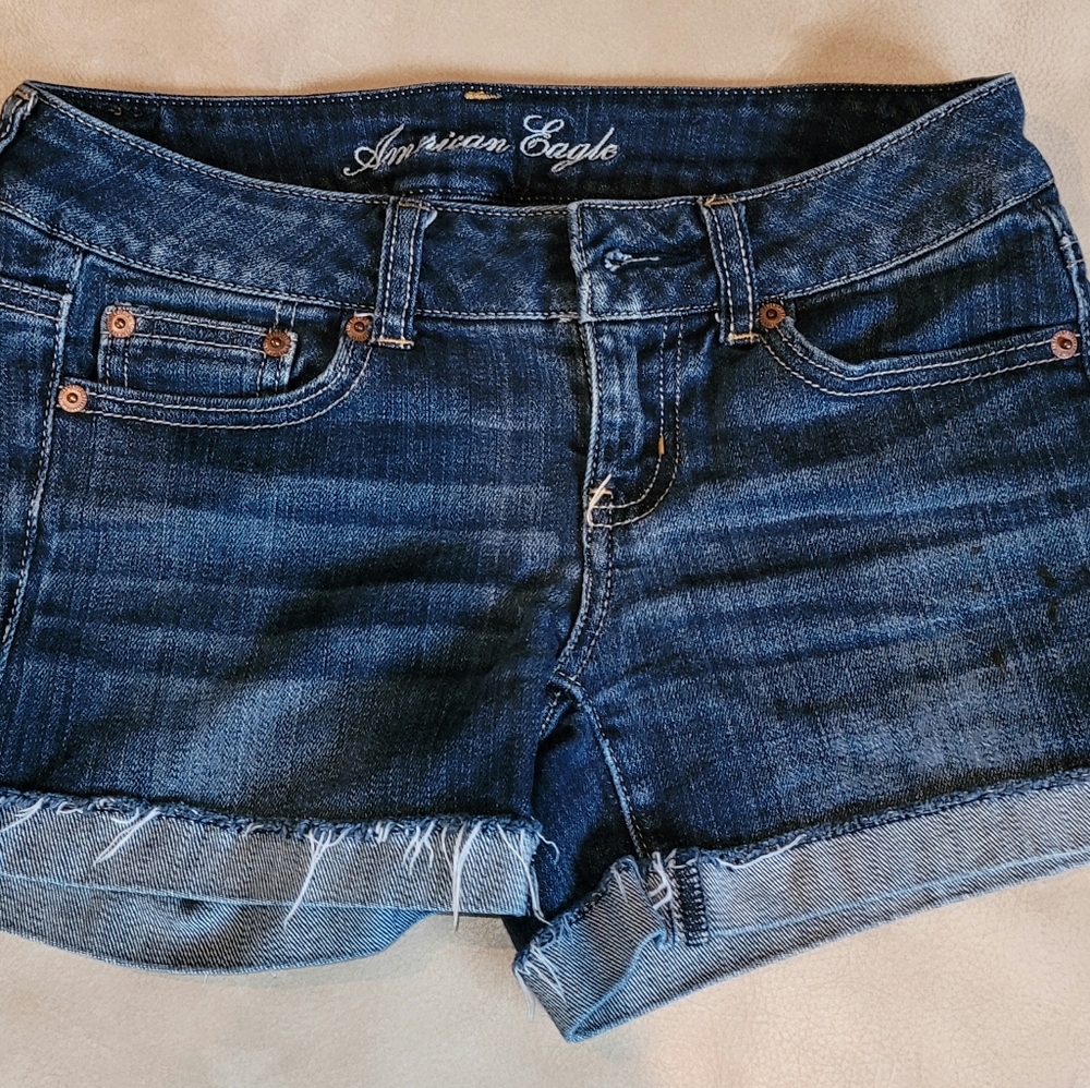 American Eagle stretch jean shorts